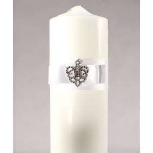   The Crowned Jewel Collection Unity Candle   White