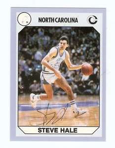 Steve Hale North Carolina Tar Heels AUTO card UNC  