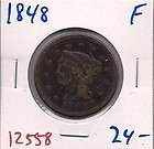 1848 Braided Hair Large One Cent Fine 12558+
