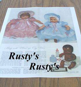   Sun Rubber AMOSANDRA AA doll & Horsman BABY Wards catalog AD  