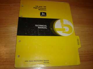 John Deere 118 120 High Pressure Washers Manual  