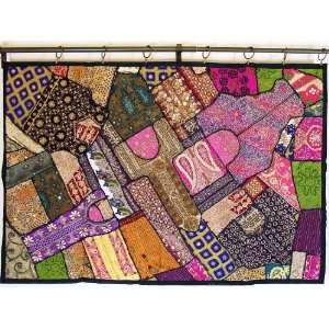  India Inspired Ethnic Decor Sari Wall Tapestry Textile 
