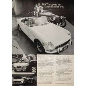 1972 Ad Vintage MG TC MGB Sports Car Convertible MG   Original Print 