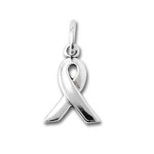  Awareness Ribbon Sterling Silver Charm (3 Charms)