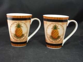 David Harden Hospitality Pineapple Coffee Mugs Set of 2  