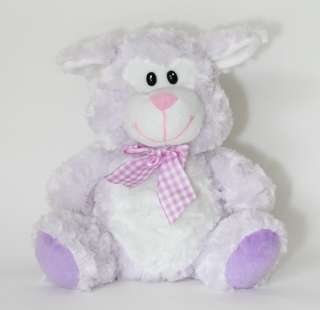 Emrad Creations Lavender White Plush Lamb Stuffed Toy  
