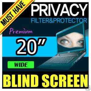 20 inch ★ WIDE PRIVACY SCREEN FILTER for LCD MONITOR  