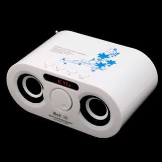   Speaker  Player HiFi Amplifier SD/MMC Card USB Disk FM Radio White