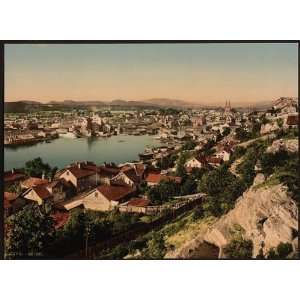  Photochrom Reprint of General view, Skien, Norway