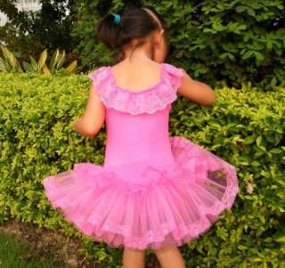   Birthday Party Leotard Ballet Tutu Dance Costume Skirt Dress SZ2 3Y