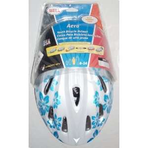   Youth Aero White Floral Bike Helmet Size 8   14