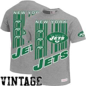   York Jets Vintage Touchback Premium T Shirt   Gray