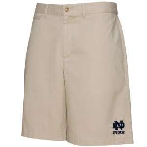 Notre Dame Fighting Irish Khaki Solo Logo Shorts  Sports 