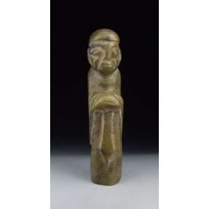  One Carved Jade Figurine from Longshan Culture, Chinese Antique 