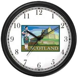   No.1 Scotland Theme Wall Clock by WatchBuddy Timepieces (Hunter Green
