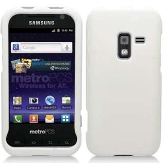 Samsung Galaxy Attain 4G R920 Metro PCS White Rubberized Hard Case 