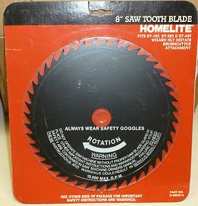 NOS Homelite 8 SAW TOOTH BLADE FOR STRING TRIMMERS, 1 CENTER HOLE D 