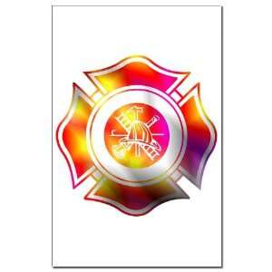  Tie dyed Maltese Cross Firefighter Mini Poster Print by 