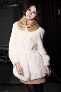 NEW 2012 SAGA Womens Top luxury minks fur MINK Coat Marten fur  