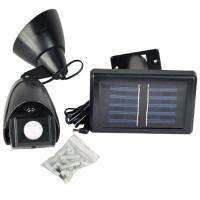   Solar Power Black MOTION Sensor SECURITY LIGHT Garden Outdoor Lighting