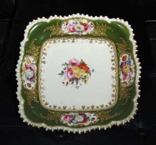 Antique Unmarked Chamberlains Porcelain Serving Tray  