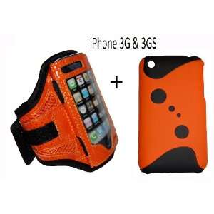   3G & 3GS Armband & Bubbles Case Combo Pack   Orange 