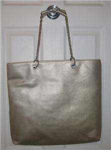 NY & CO SHIMMER GOLD FLOWER TOTE BAG BEACH NWT  