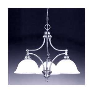  Murray Feiss Brushed Steel Neo Classic Chandelier