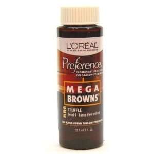   Oreal Preference # BR6 Mega Brown Truffle (3 Pack) with Free Nail File