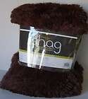 New Feathersoft Oversized reversible Shag Throw   60 x 70 Brown