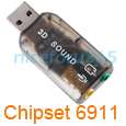   Channel USB 2.0 3D Virtual Audio Sound Card Adapter 12Mbps New  