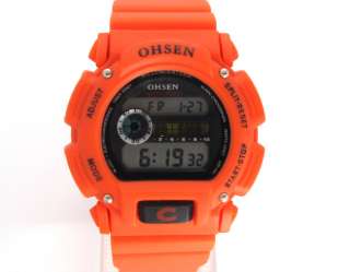 Ohsen  1121 Chronograph sport mens digital LED wrist watches  