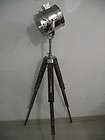 NEW LARGE GARDEN SPOT SEARCHLIGHT WITH NATURAL WOOD AND 3 FOLD TRIPOD 