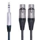 Cable   Neutrik Stereo Jack to 2x XLR F Audio Lead (1M)