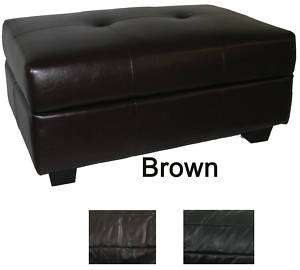 Storage Ottoman & Bench Leather Look Fabric Pick Color  