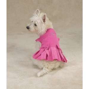  Dog Dress   Pink Corduroy Rhinestone Rose Dress   XX Small 
