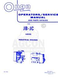 ONAN JB   JC Industrial Operators Parts Service Manual  