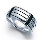 Goodman Mens Jgoodman Sterling Silver Ring with Black Onyx and 
