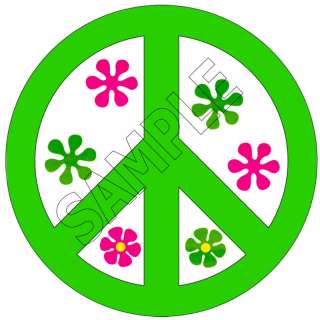 Peace Sign Edible Cake Topper Decoration Image  