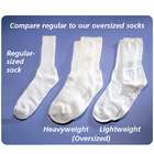   Oversized Socks   Mens Heavyweight Sock, L/XL White   Model 910903
