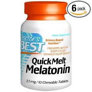  Doctors Best Quick Melt Melatonin Tablets, 10 Count (Pack 