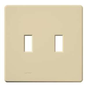  Lutron FG 2 IV, 2 Gang Wallplates, Ivory