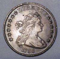 1798 Draped Bust Dollar Very Rare Old US Silver Coin N2 089  