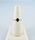 14K White Gold Natural Star Sapphire Diamond Ring  