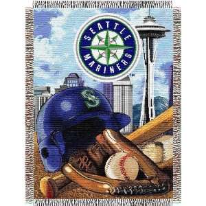  Seattle Mariners Mlb Woven Tapestry Throw (Home Field 