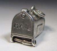Vintage Silver Charm Sterling Mailbox Moving Lid CAR 1301  