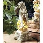  Thinking Cherub Angel Outdoor/Patio Garden Statue with Solar Light
