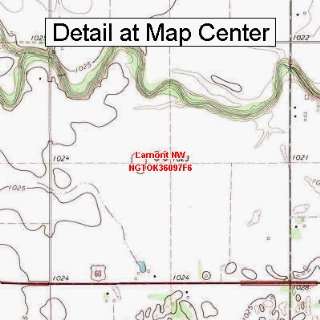  USGS Topographic Quadrangle Map   Lamont NW, Oklahoma 
