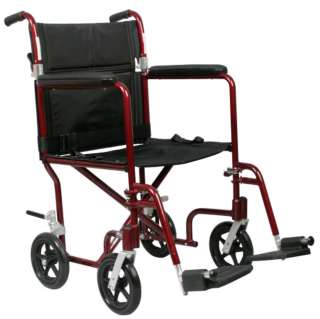 Medline EXCEL Aluminum Transport chair Wheelchair light  