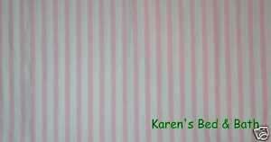 Pink White Girls Nursery Stripes Bar Curtain Valance  